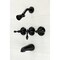 Kingston Brass KB230ACL Three-Handle Tub and Shower Faucet, Matte Black KB230ACL - alternate 2